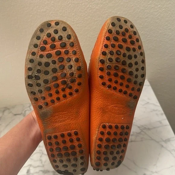 Tods Gommino orange driving shoes. Women’s 38 1/2 - Picture 6 of 10